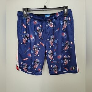 Lacrosse Unlimited Mens USA Number 1 Lacrosse Shorts Medium Patriotic 4th July‎